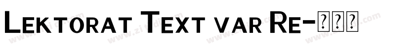 Lektorat Text var Re字体转换